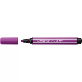   STABILO Filctoll, 1-5 mm, vágott hegy, STABILO "Pen 68 MAX", lila