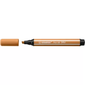   STABILO Filctoll, 1-5 mm, vágott hegy, STABILO "Pen 68 MAX", sötét okker