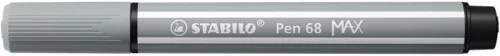 STABILO Filctoll, 1-5 mm, vágott hegy, STABILO "Pen 68 MAX", középszürke