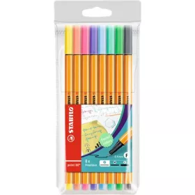   STABILO Tűfilc készlet, 0,4 mm, STABILO "Point 88", 8 pasztell szín