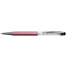   ART CRYSTELLA Golyóstoll, világoslila, felül fehér SWAROVSKI® kristállyal töltve, érintővel, 14 cm, ART CRYSTELLA®