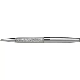   ART CRYSTELLA Golyóstoll, ezüst, alul fehér SWAROVSKI® kristállyal töltve, 14cm, ART CRYSTELLA®