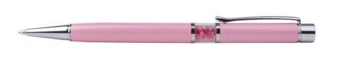 ART CRYSTELLA Golyóstoll, Crystals from SWAROVSKI®, rózsaszín, középen pink kristályokkal töltve, ART CRYSTELLA®, 14cm
