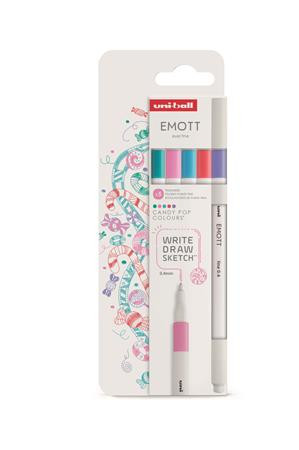 UNI Tűfilc készlet, 0,4 mm, UNI "Emott Candy Pop", 5 különböző szín