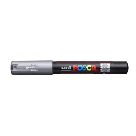   UNI Dekormarker, 0,7-1,0 mm, UNI "Posca PC-1M", ezüst