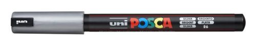 UNI Dekormarker, 0,7 mm, UNI "Posca PC-1MR", ezüst