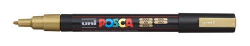 UNI Dekormarker, 0,9-1,3 mm, UNI "Posca PC-3M", arany