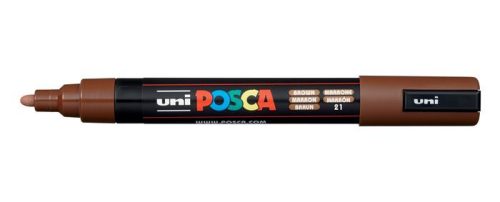 UNI Dekormarker, 0,9-1,3 mm, UNI "Posca PC-3M", barna