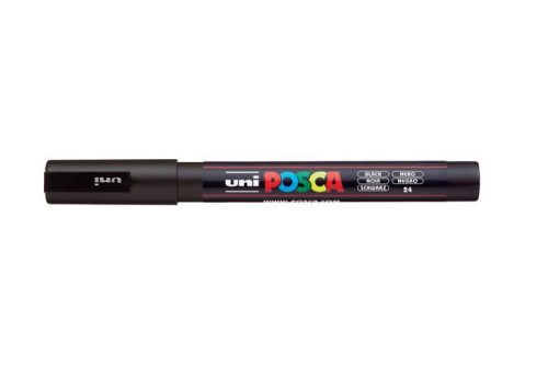 UNI Dekormarker, 0,9-1,3 mm, UNI "Posca PC-3M", fekete