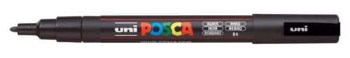 UNI Dekormarker, 0,9-1,3 mm, UNI "Posca PC-3M", fekete
