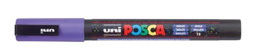 UNI Dekormarker, 0,9-1,3 mm, UNI "Posca PC-3ML", fényes lila