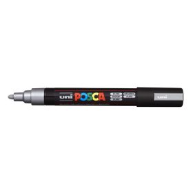   UNI Dekormarker, 1,8-2,5 mm, UNI "Posca PC-5M", ezüst