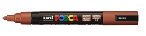 UNI Dekormarker, 1,8-2,5 mm, UNI "Posca PC-5M", gesztenyebarna