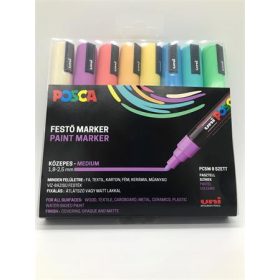   UNI Dekormarker készlet, 1,8-2,5 mm, UNI "Posca PC-5M", 8 különböző pasztell szín