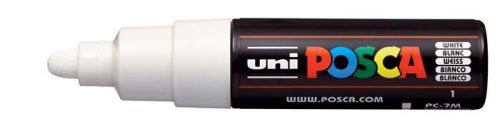 UNI Dekormarker, 4,5-5,5 mm, UNI "Posca PC-7M", fehér