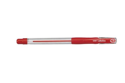 UNI Golyóstoll, 0,3 mm, kupakos, UNI "SG-100 Lakubo", piros