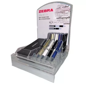   ZEBRA Golyóstoll display, 0,24 mm, teleszkópos, ZEBRA "SL-F1", kék