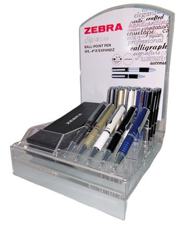 ZEBRA Golyóstoll display, 0,24 mm, teleszkópos, ZEBRA "SL-F1", kék
