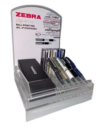 ZEBRA Golyóstoll display, 0,24 mm, teleszkópos, ZEBRA "SL-F1", kék