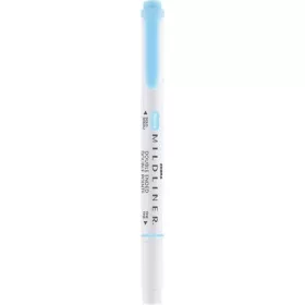   ZEBRA Szövegkiemelő, 1,0/3,5 mm, kétvégű, ZEBRA "Mildliner Fluorescent", kék