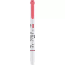   ZEBRA Szövegkiemelő, 1,0/3,5 mm, kétvégű ZEBRA "Mildliner Cool & Refined" piros