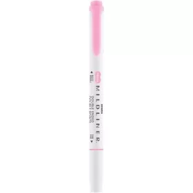   ZEBRA Szövegkiemelő, 1,0/3,5 mm, kétvégű, ZEBRA "Mildliner Fluorescent", rózsaszín