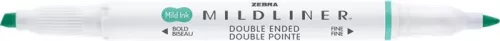 ZEBRA Szövegkiemelő, 1,0/3,5 mm, kétvégű, ZEBRA "Mildliner Fluorescent", türkiz