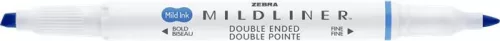 ZEBRA Szövegkiemelő, 1,0/3,5 mm, kétvégű ZEBRA "Mildliner Cool & Refined" kék