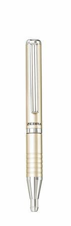 ZEBRA Golyóstoll, 0,24 mm, teleszkópos, pezsgő színű tolltest, ZEBRA "SL-F1", kék