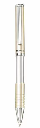 ZEBRA Golyóstoll, 0,24 mm, teleszkópos, pezsgő színű tolltest, ZEBRA "SL-F1", kék