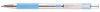 ZEBRA Golyóstoll, 0,24 mm, nyomógombos, rozsdamentes acél, pasztellkék tolltest, ZEBRA "F-301", kék