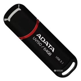   ADATA Pendrive, 64GB, USB 3.2 Gen1, ADATA "UV150", fekete