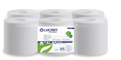 LUCART Kéztörlő, tekercses, 2 rétegű, LUCART "Eco CF 19", fehér