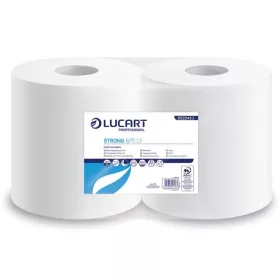   LUCART Törlőkendő, tekercses, belső adagolású, 2 rétegű, LUCART, "Strong 675 CF", hófehér
