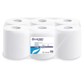   LUCART Törlőkendő, tekercses, belső adagolású, 2 rétegű, LUCART, "Strong 450 CF", hófehér
