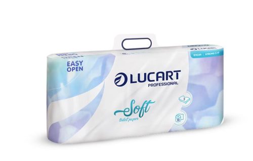 LUCART Toalettpapír, 2 rétegű, kistekercses, 10 tekercs, LUCART "Soft", fehér