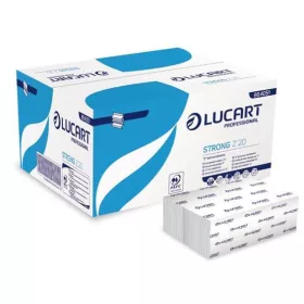   LUCART Kéztörlő,  Z hajtogatott, 2 rétegű, 200 lap, Slim adagolóhoz, LUCART "Strong", fehér