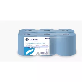   LUCART Kéztörlő, tekercses, 2 rétegű, LUCART "L-One mini Strong Blue 350", kék