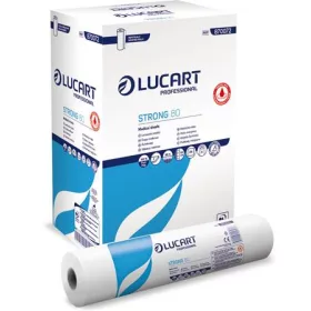   LUCART Vizsgálóasztal terítő, 2 rétegű, 59 cm x 80 m, 1 tekercs, LUCART "Strong 80", hófehér