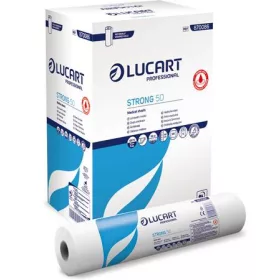  LUCART Vizsgálóasztal terítő, 2 rétegű, 50 cm x 50 m, 1 tekercs, LUCART "Strong 50", hófehér