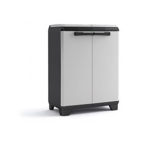  KETER Szelektív hulladékgyűjtő szekrény, műanyag, KETER "Split Premium", szürke/fekete