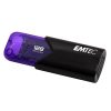 EMTEC Pendrive, 128GB, USB 3.2, EMTEC "B110 Click Easy", fekete-lila