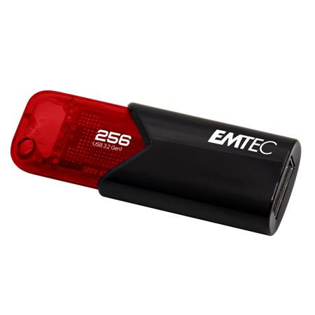 EMTEC Pendrive, 256GB, USB 3.2, EMTEC "B110 Click Easy", fekete-piros