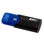  EMTEC Pendrive, 32GB, USB 3.2, EMTEC "B110 Click Easy", fekete-kék