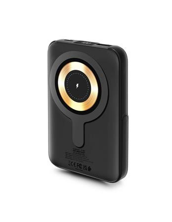 URBAN FACTORY Power bank, mágneses (vezeték nélküli), 10.000mAh, URBAN FACTORY, szénfekete