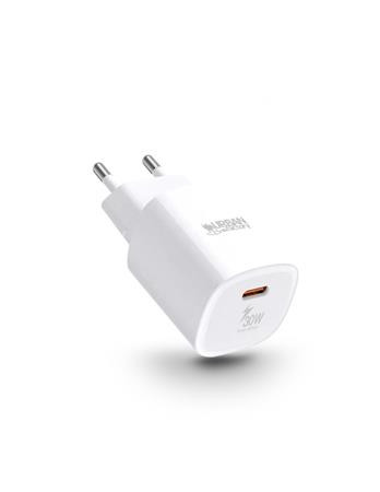 URBAN FACTORY Hálózati töltő, 1xUSB-C (PD), 30W, URBAN FACTORY