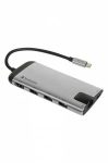   VERBATIM USB elosztó-HUB és ethernet átalakító, SD kártya olvasó, 4 port, USB 3.0, USB-C, HDMI, VERBATIM
