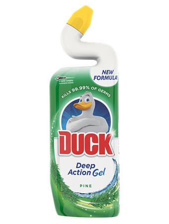 DUCK WC-tisztítógél, 750 ml, DUCK "Deep Action Gel", fenyő illat