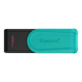   KINGSTON Pendrive, 128GB, USB 3.2 Gen1, KINGSTON "DataTraveler Exodia S", fekete-türkiz