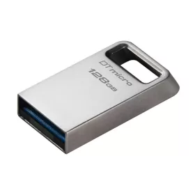   KINGSTON Pendrive, 128GB, USB 3.2, 200MB, fém, KINGSTON "DT Micro Gen2"